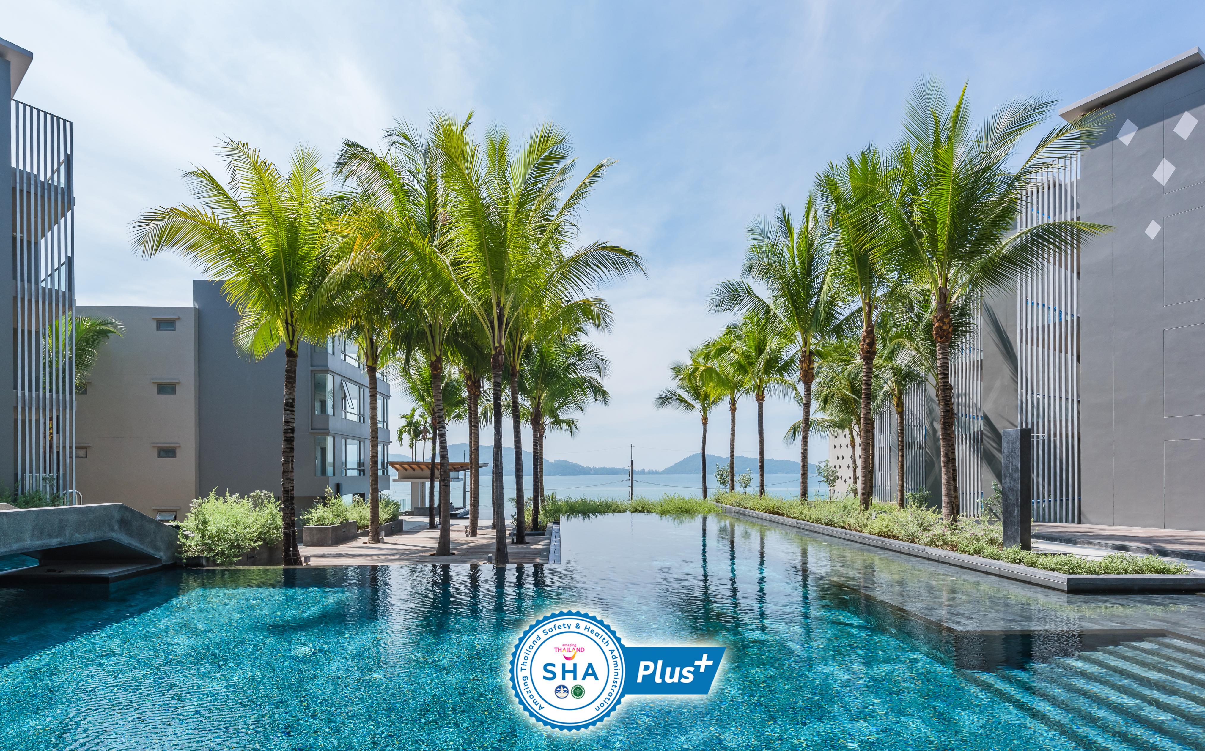 Oceanfront Beach Resort - Sha Extra Plus Patong Eksteriør billede The SHA Plus logo